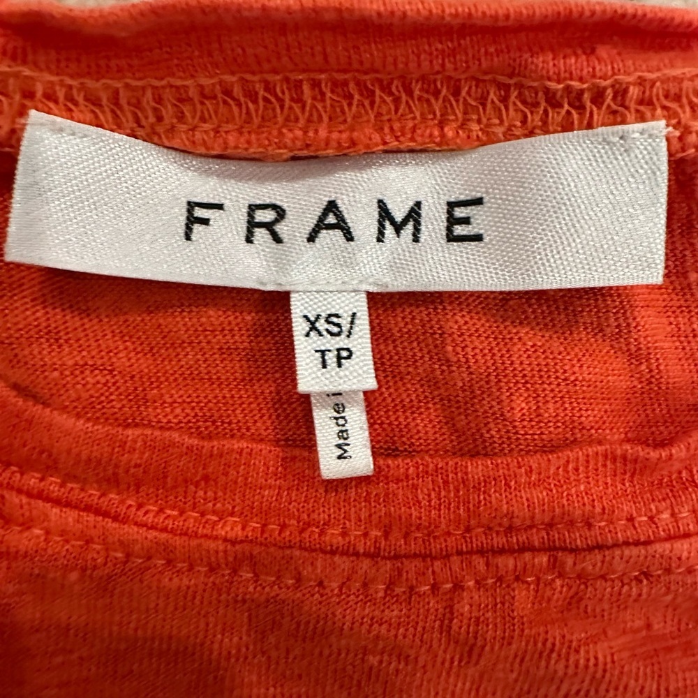 FRAME Orange Short Sleeve Tee - XS - Picture 5 of 5